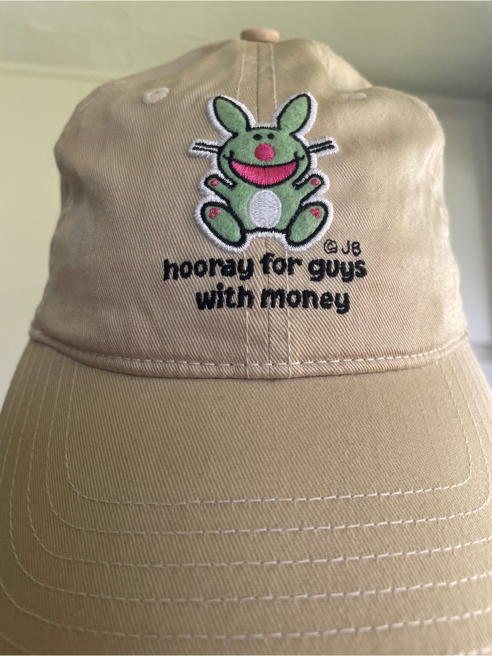 It’s Happy Bunny Dad Cap “hooray for guys with money” Y2k